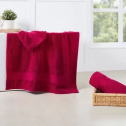 2pc Feather Touch Cotton Bath Sheet Set Crimson - Trident Group -Shower Room Store GUEST f9e1a7bb 73be 4974 ad6a b12c6c3607d7
