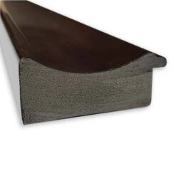 33" X 27" Non-Beveled Bathroom Wall Mirror Coffee Bean Brown - Amanti Art