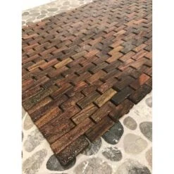 27.9"X19.5" Teak Bath Mat Mocha Brown - Hip-o Modern Living -Shower Room Store GUEST ffe2a873 efaf 4093 aced 2e4b39e34a02